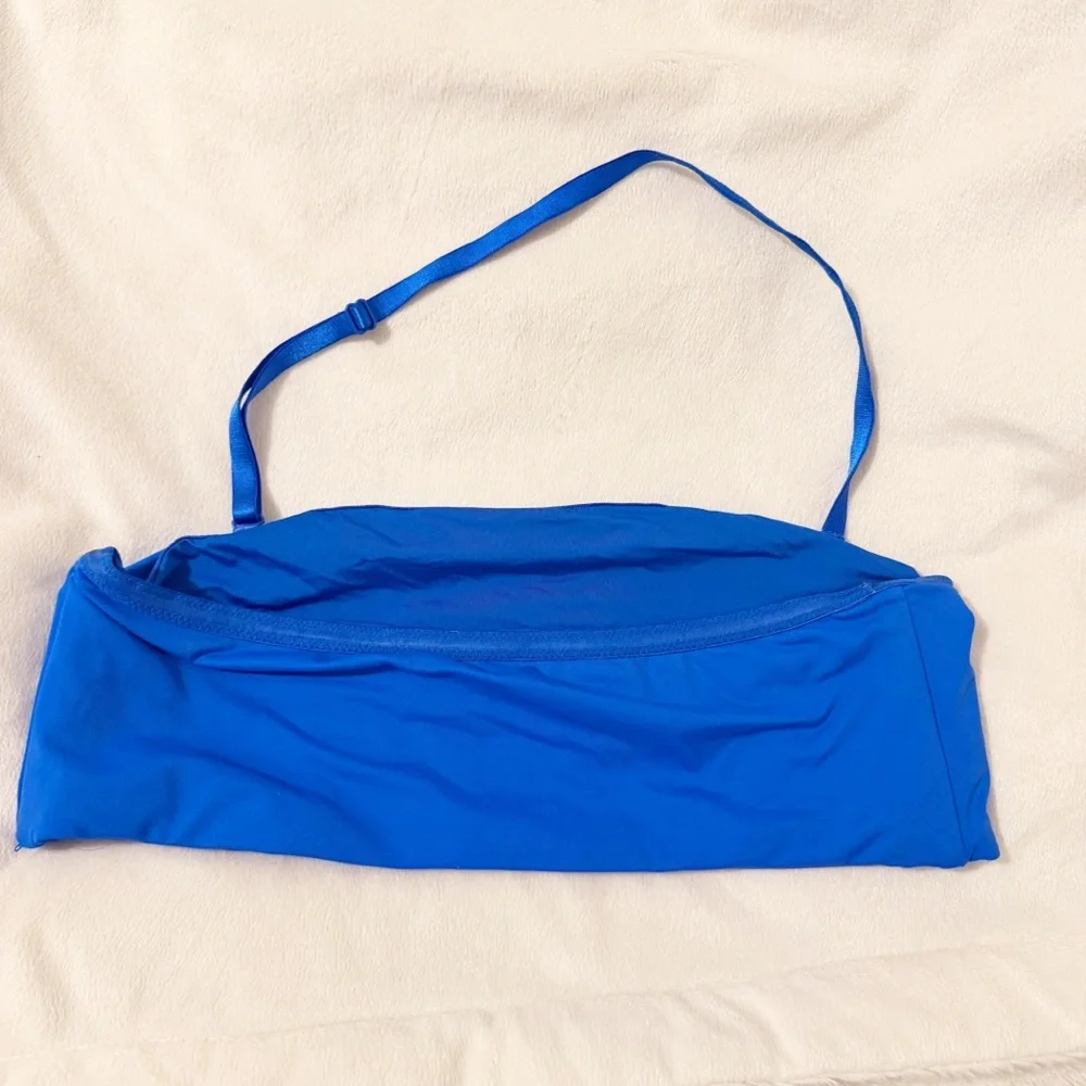 SKIMS Swim Bandeau Bikini Top Cobalt Blue Size Large L